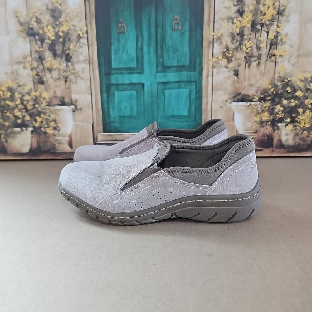 Eddie Bauer Shoes Womens 8 M Birch Bay Slip On Loafers Beige Leather Comfort Low